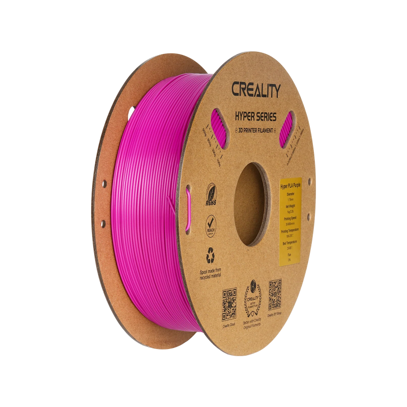 Melns Creality Hyper PLA ir premium augstas kušanas temperatūras . kvēldiegs. diametrs 1, 75 mm kartona spoles svars 1 kg