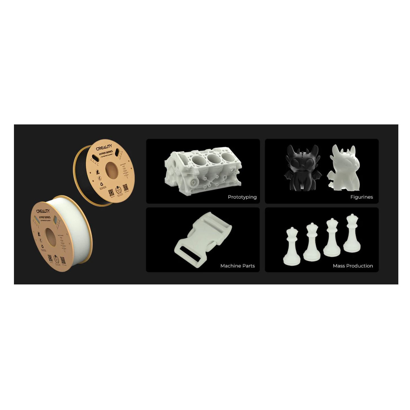 Creality Hyper PLA  Filament diameter 1.75 mm. Cardboard spool weight 1 kg. High filament strength