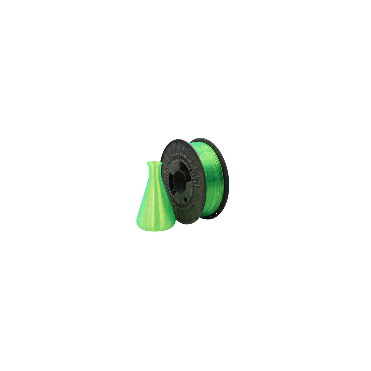 PETG filaments have impact resistance combined with flexibility, as well as good resistance to temperature, chemical compounds.