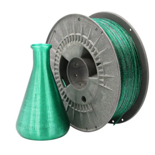 This PETG-based Galaxy green filament with the addition of bright pigments creates a captivating glow for models.