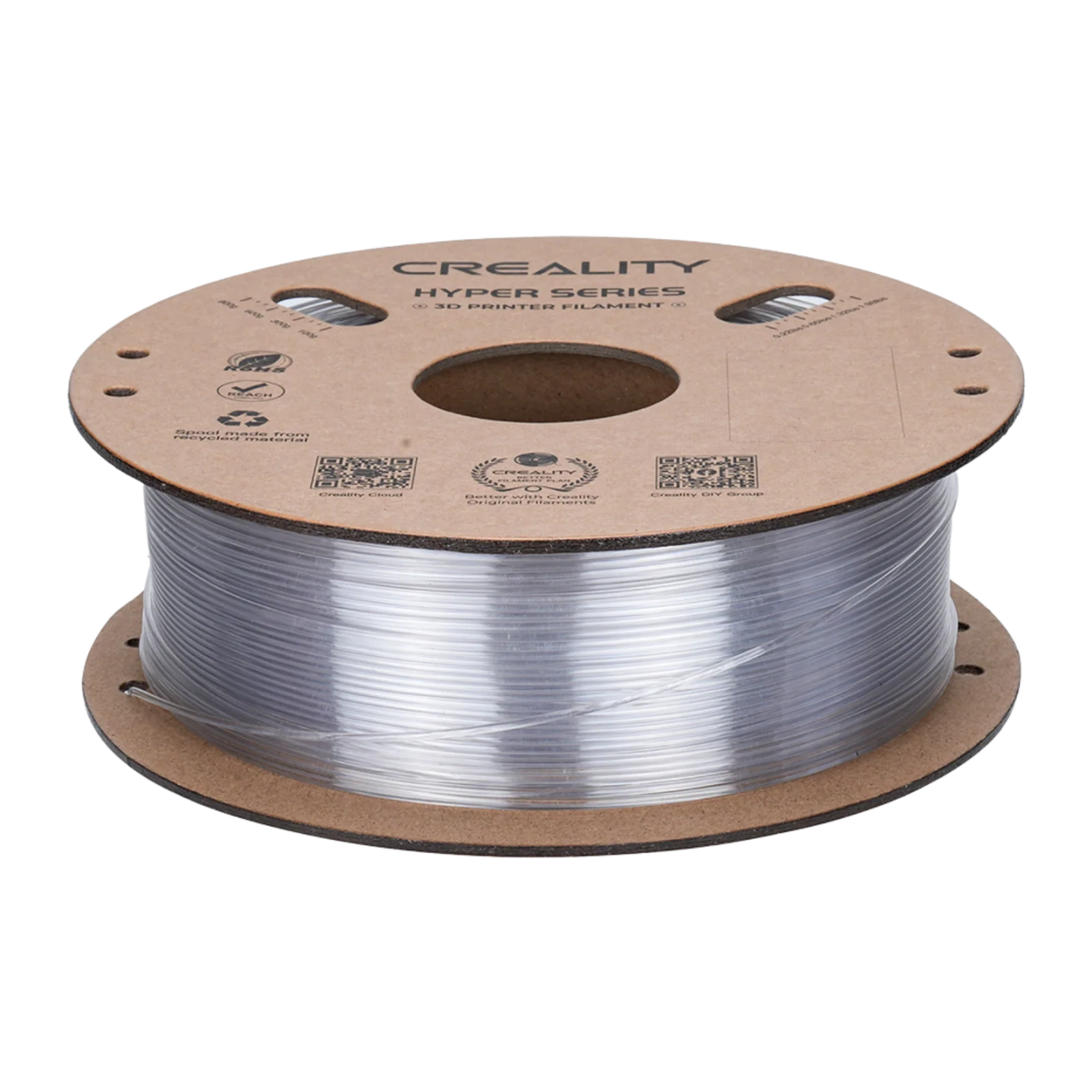 Creality Hyper PLA PC transparent filament . Made from High-quality materials. with Diameter 1.75 weight 1 kg