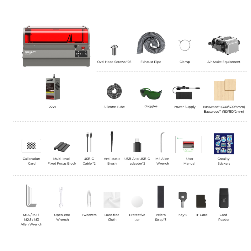 Creality Laser Falcon 2 Pro 22W Lāzergravieris