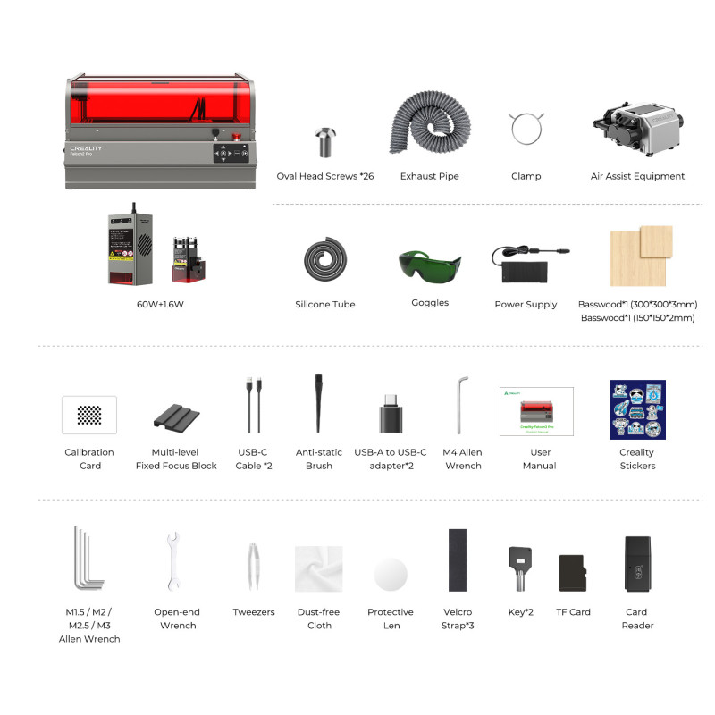 Creality Laser Falcon 2 Pro 60W Lāzergarvieris
