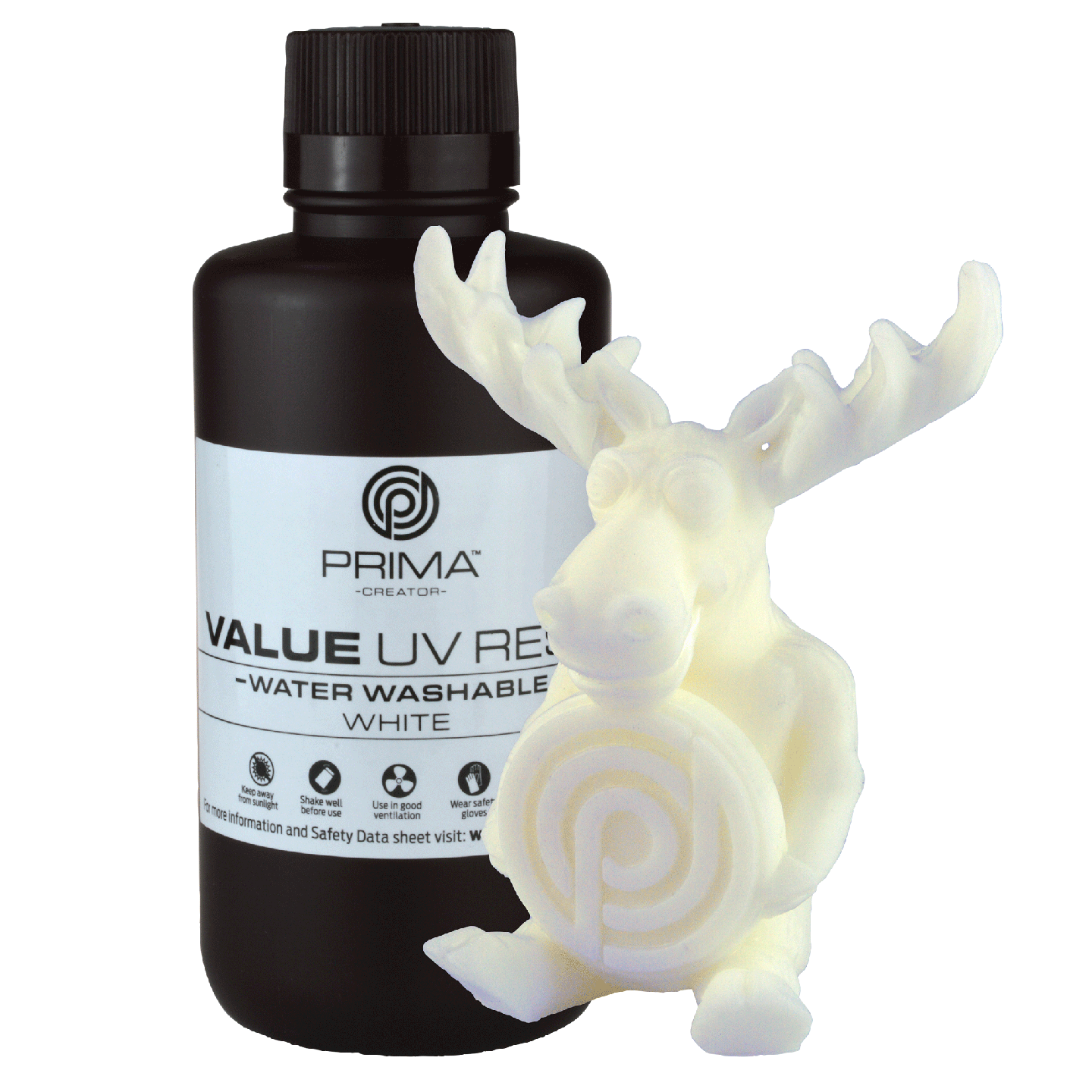 PrimaCreator Value Water Washable UV Resin - 500 g - White