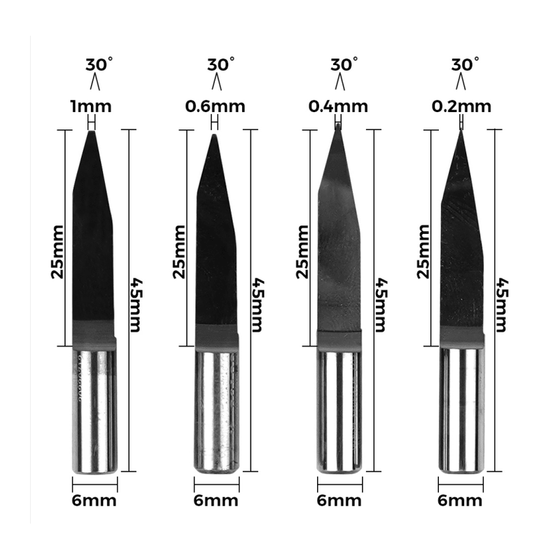 TwoTrees 6-shank CNC flat bottom sharp knife