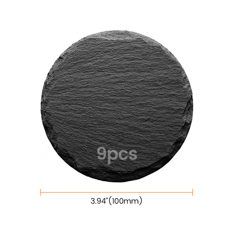 AlgoLaser Round Slate Coaster (9 pcs)