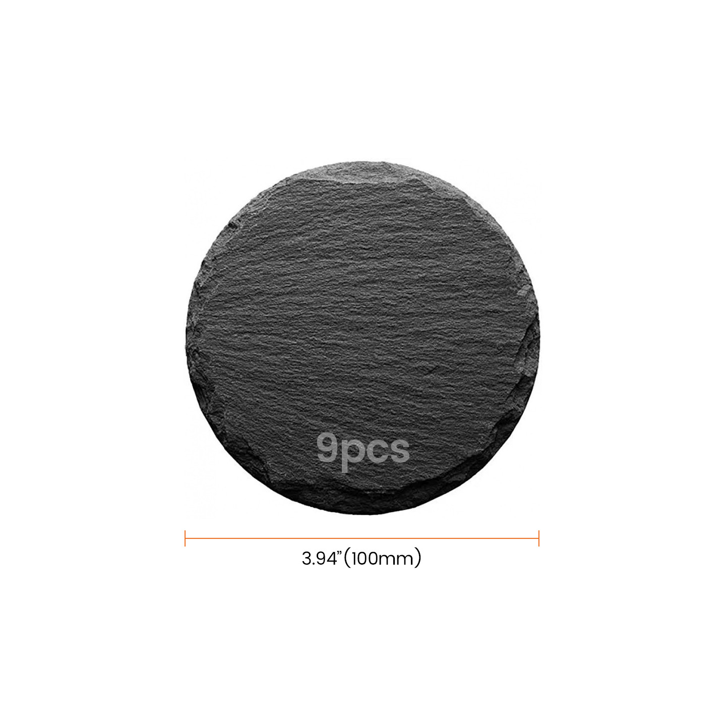 AlgoLaser Round Slate Coaster (9 pcs)