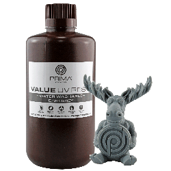 PrimaCreator Value Water Washable UV Resin - 1 kg - Dark Grey