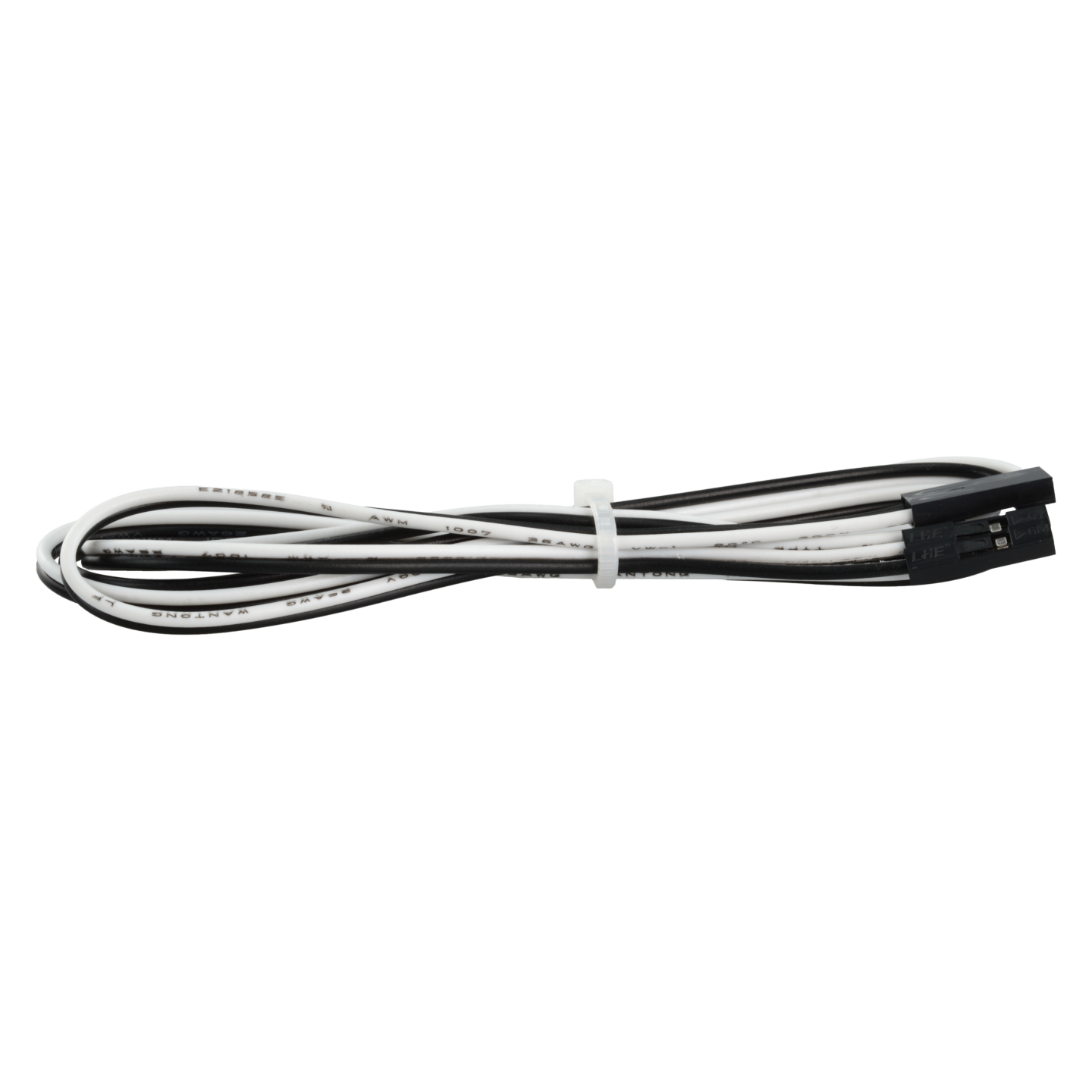 2P color black and white cable length 80cm, one end 2.54 DuPont female 2P, one end DuPont female 1Px2