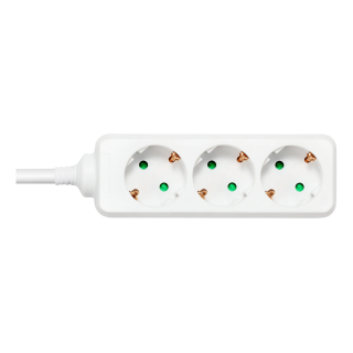 DELTACO Earthed power strip with 3 sockets, 1.5 m