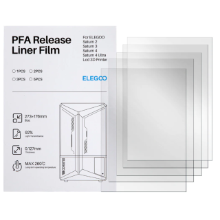 Elegoo 16K PFA Film, Set off 5, for Saturn 2 / 3 / 3 Ultra / 4 Series