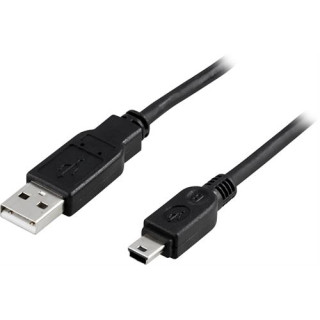 Deltaco USB Cable - 1 m - A-mini B