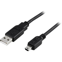 Deltaco USB Cable - 1 m - A-mini B
