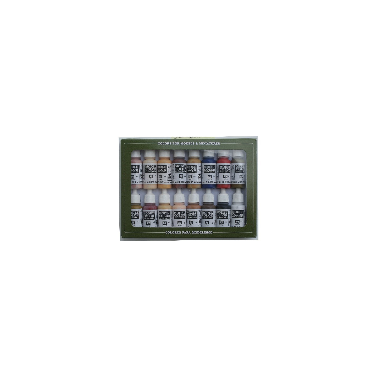 Vallejo Acrylic Model Color Set  Face/Skin Colors(16)