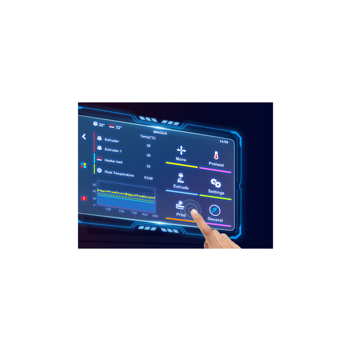 3D Printeris  MINGDA MD-400D