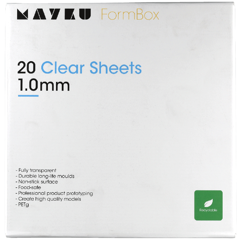 Mayku FormBox Clear Sheets  1.0mm (20 Pack)