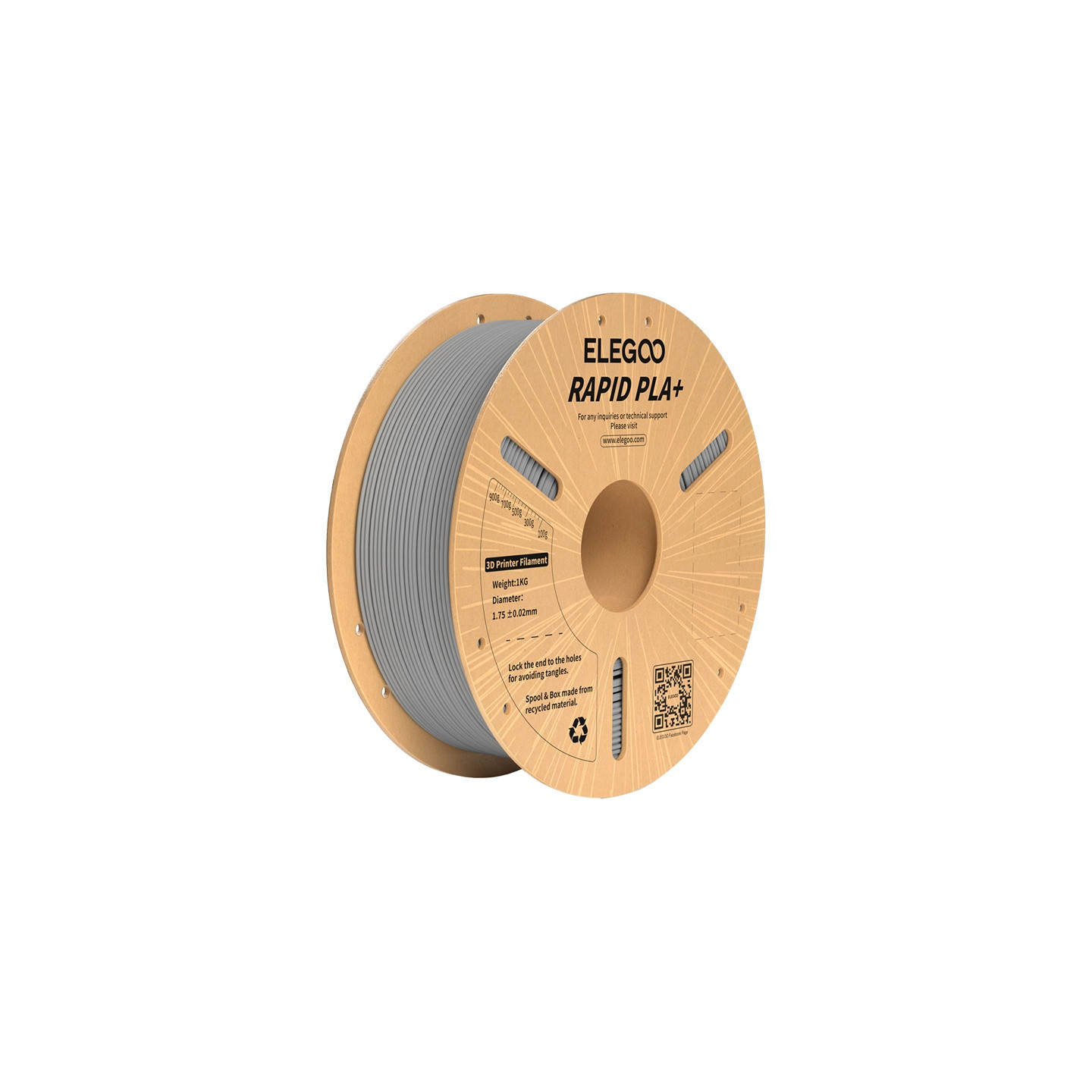 ELEGOO Rapid PLA+ Filament (Gray)