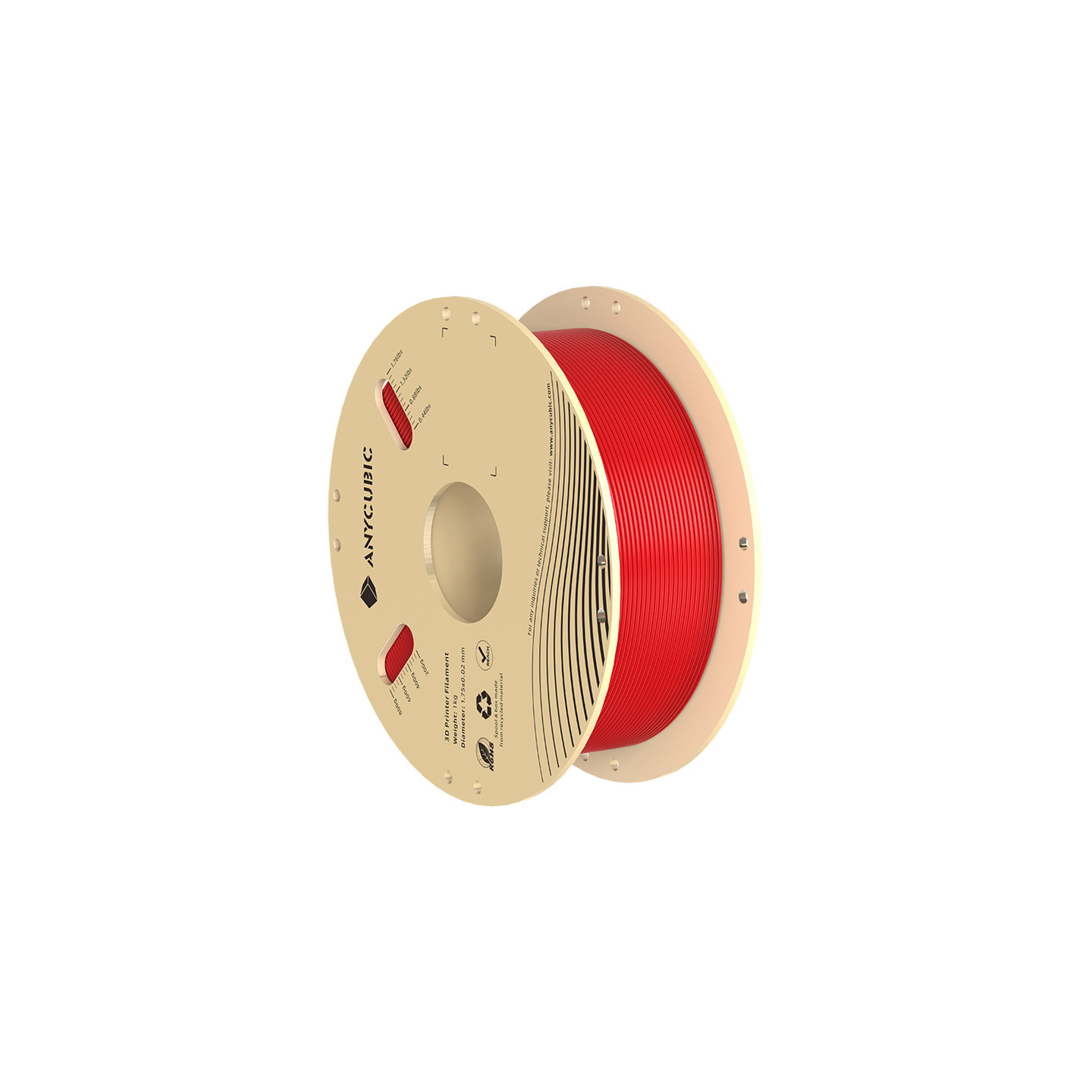 PLA Anycubic 1 KG Filament (Red)