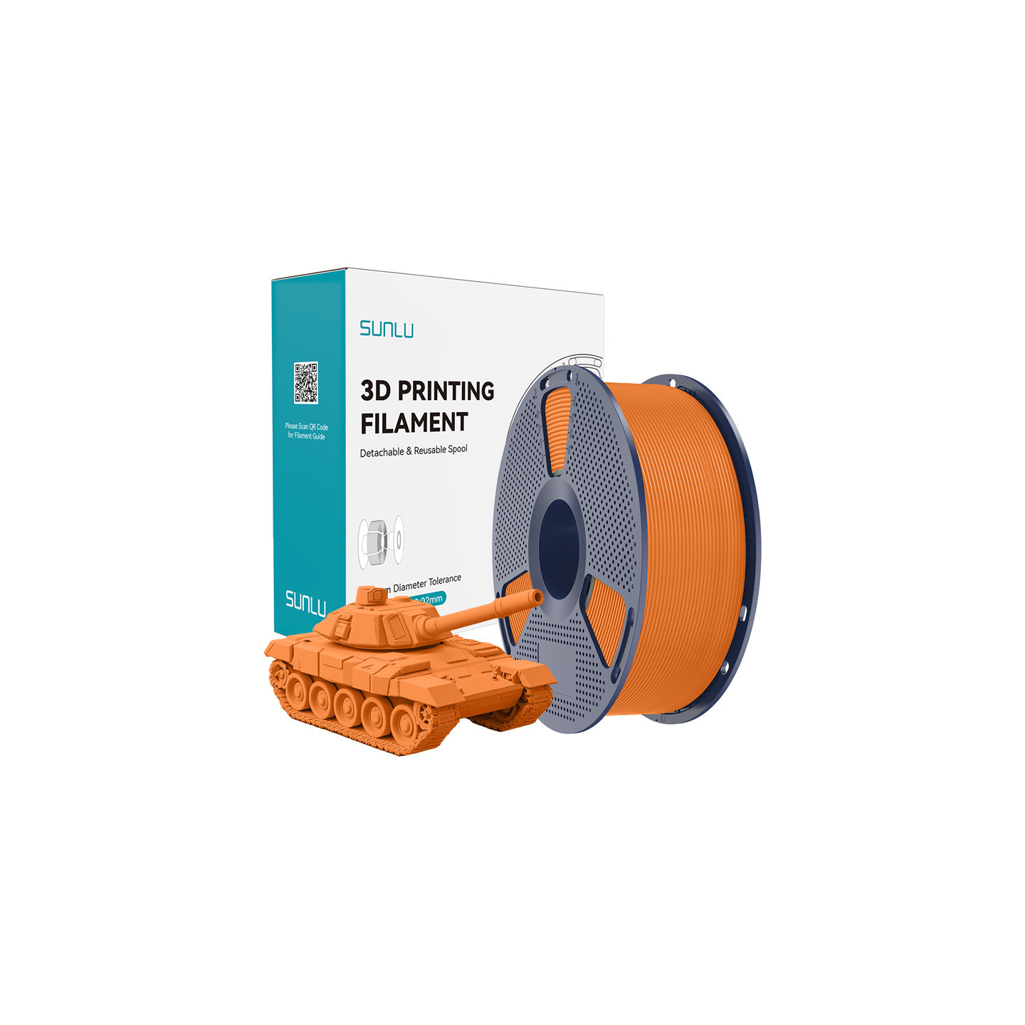 Sunlu PLA+ High-Speed Orange Filament