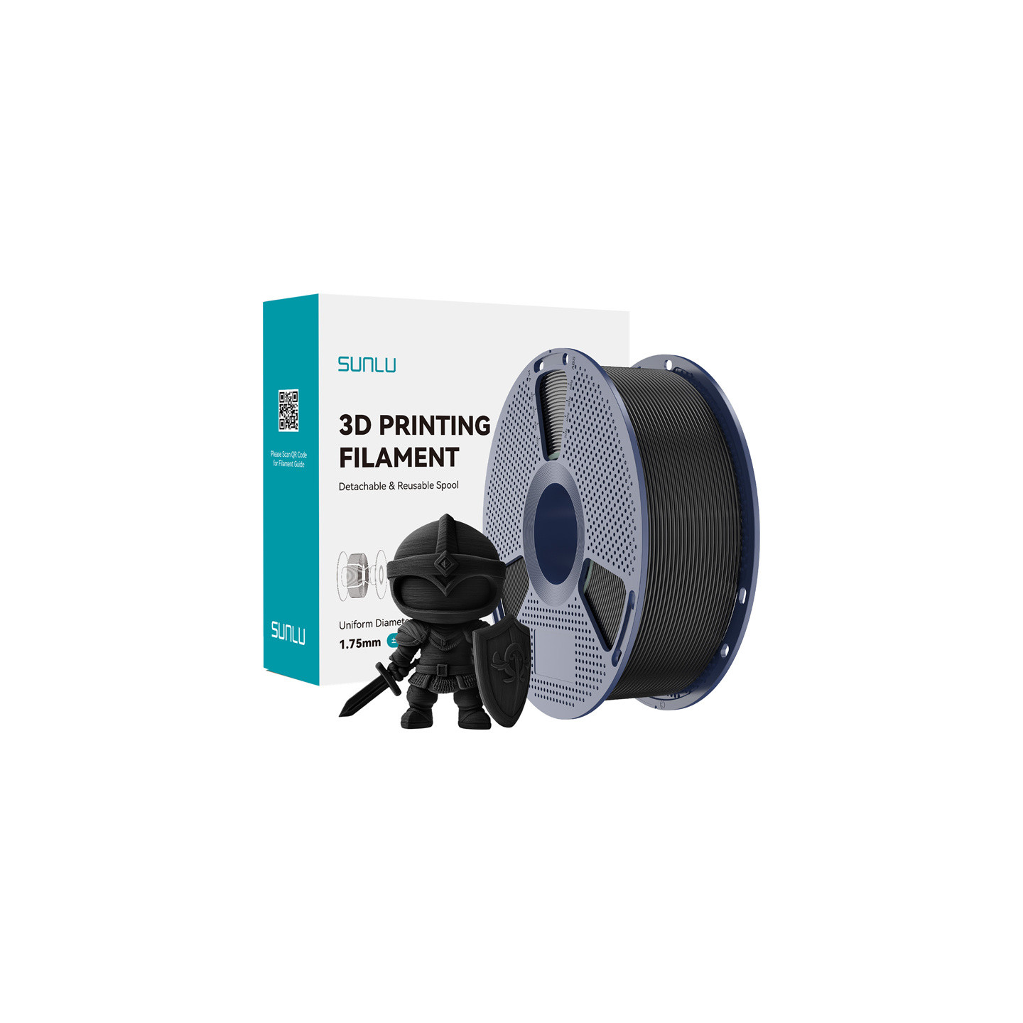Sunlu PLA+ Filament (Black)