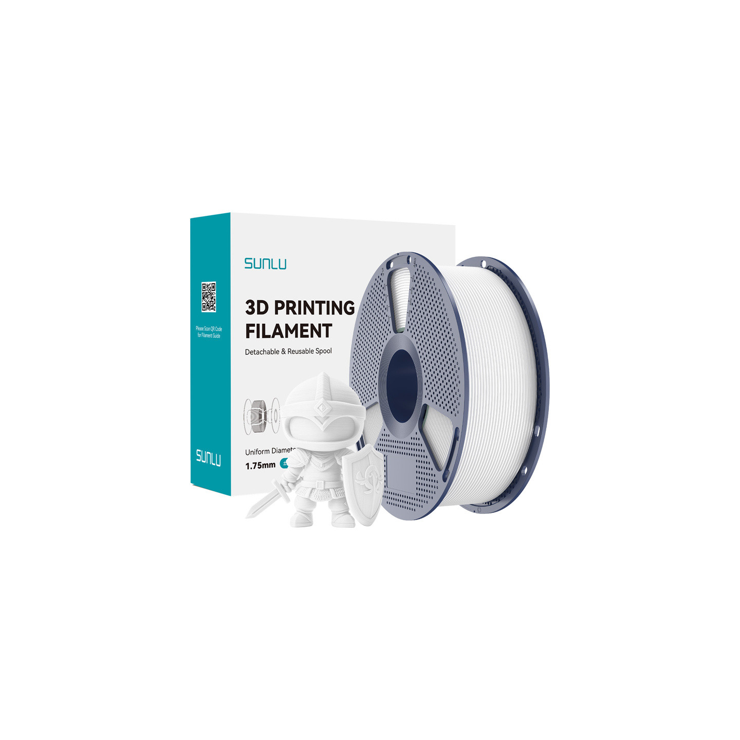 Sunlu PLA+ Filament (White)