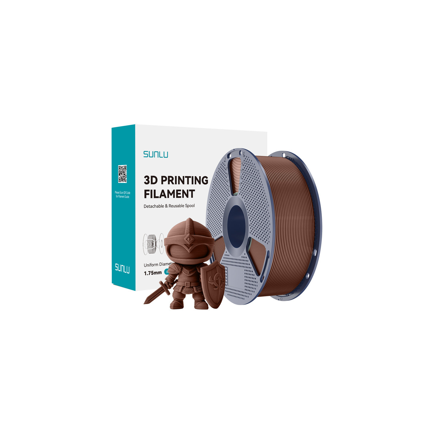 Sunlu PLA+ Filament (Chocolate)