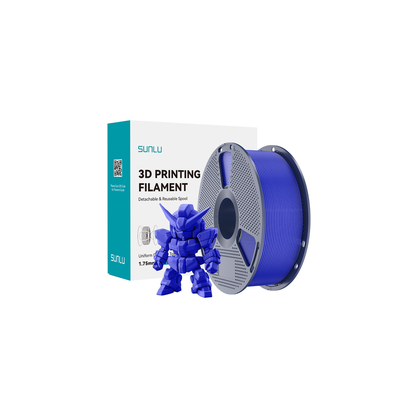 Sunlu PLA+ 2.0 Filament (Light Blue)