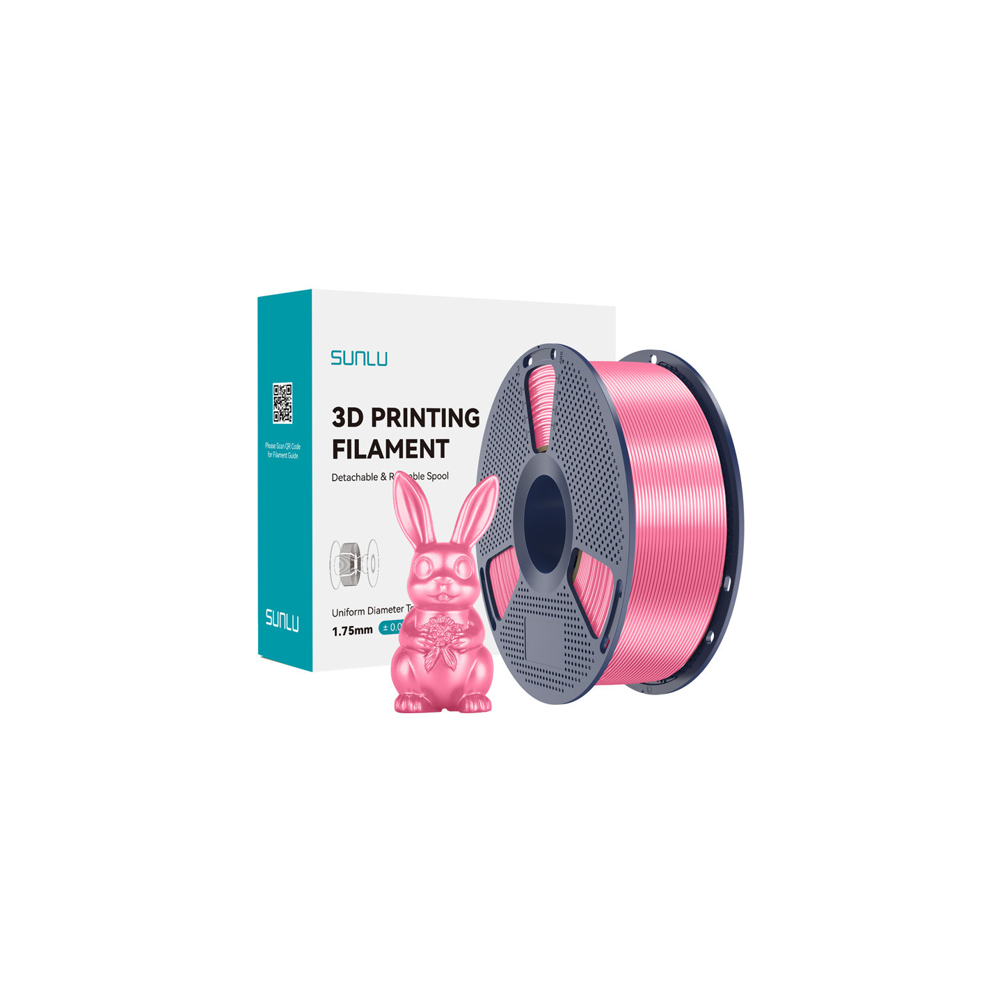 Sunlu PLA+ Silk Filament (Pink)