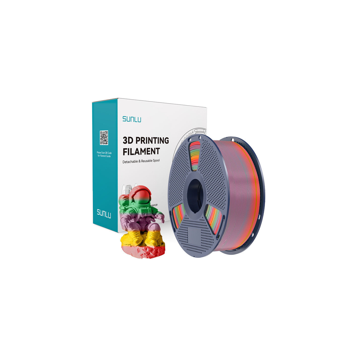 Sunlu PLA Filament (Rainbow) 01