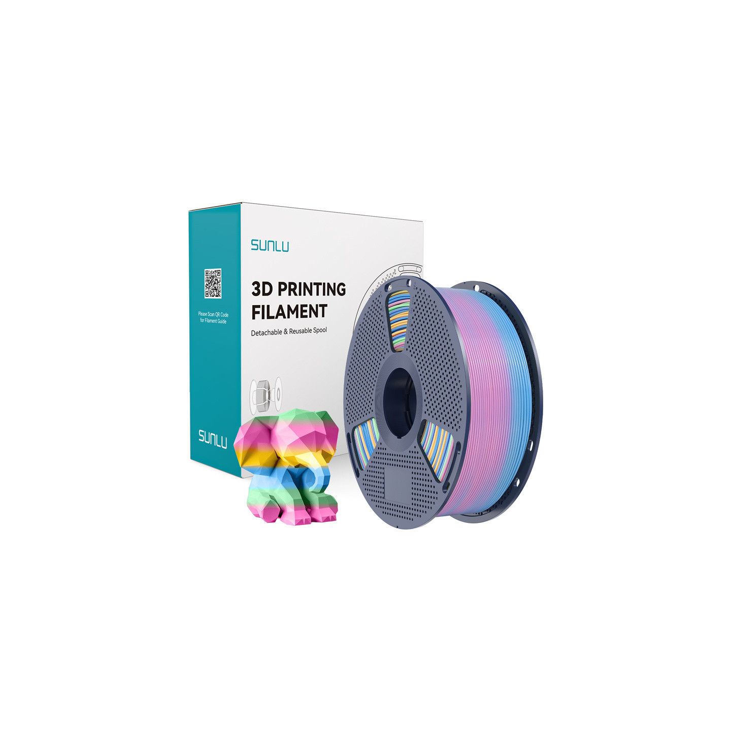 Sunlu PLA Filament (Rainbow) 04