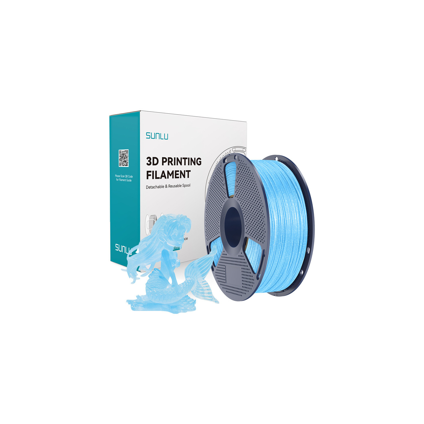 SUNLU PLA Filament (Shiny Blue)