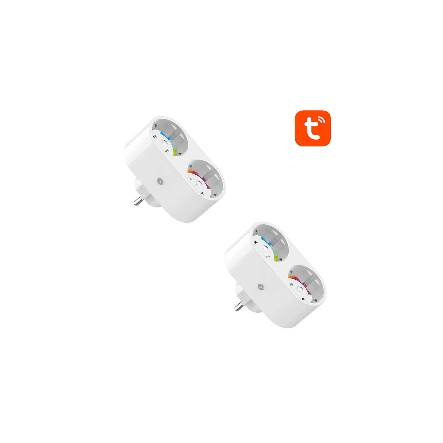 Gosund SP211 dual WiFi smart socket, 2 pieces 3500W (two-pack) Tuya