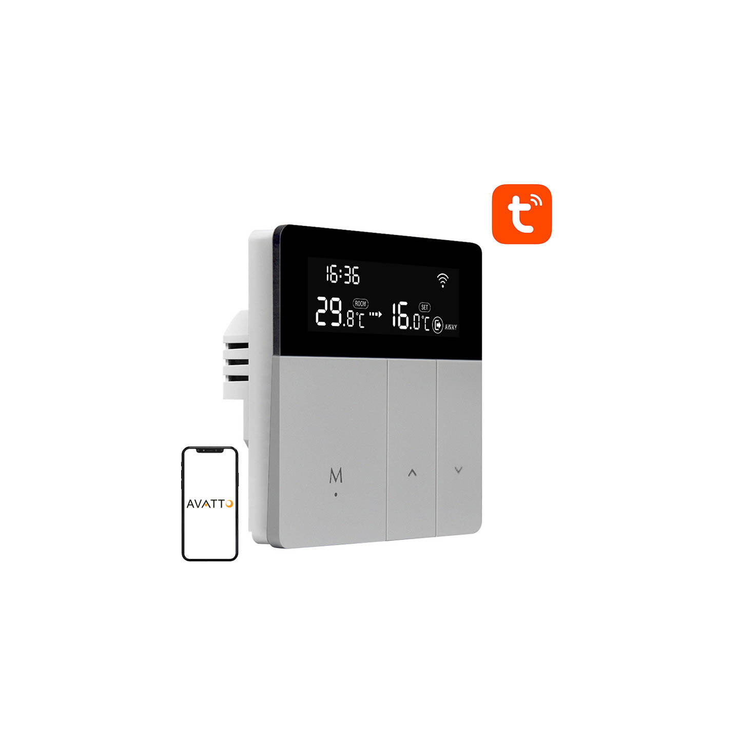 Avatto WT50 3A Wi-Fi smart DHW boiler thermostat TUYA