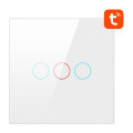 Smart Light Switch ZigBee Avatto LZTS02-EU-W3 3 Way No Neutral TUYA (white)