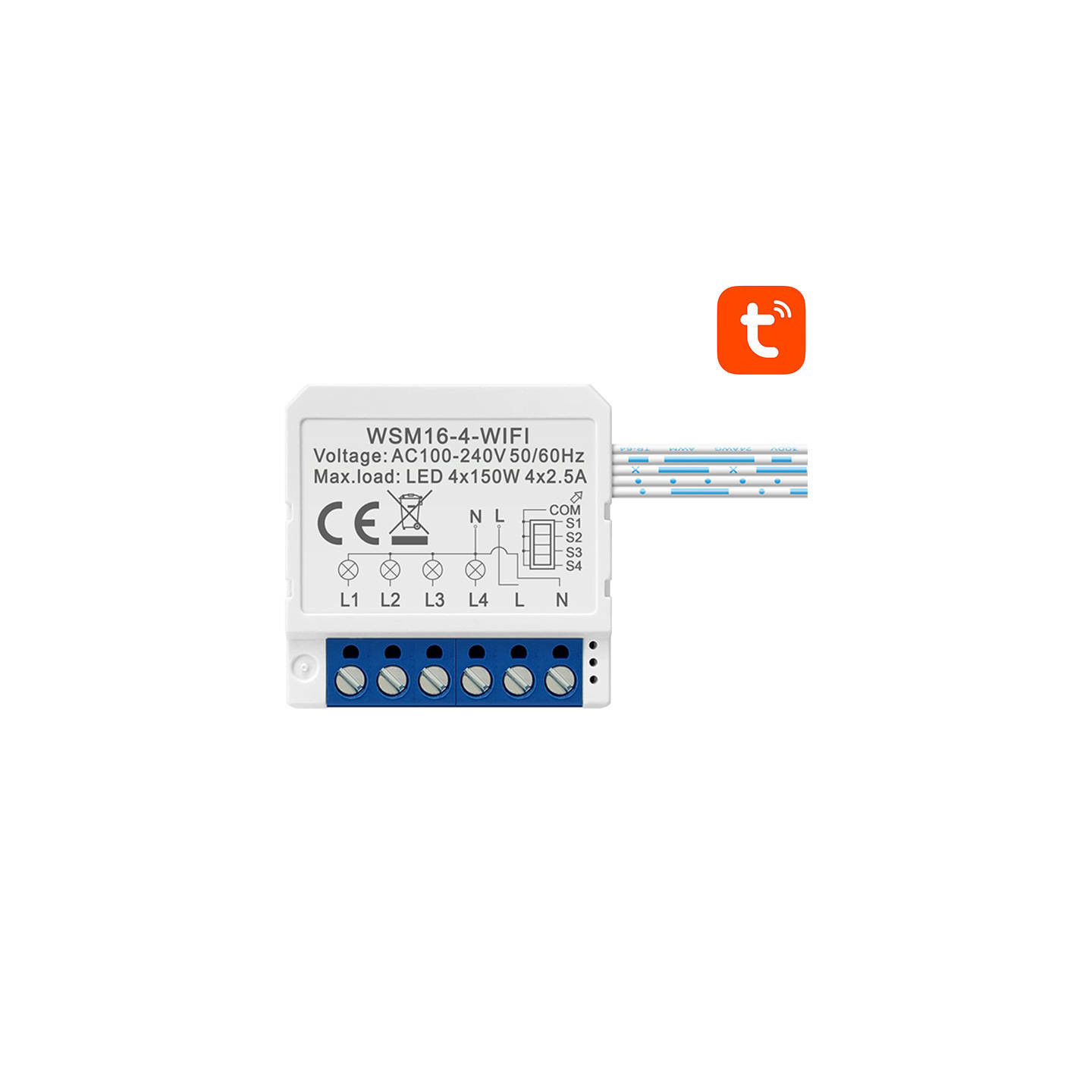 Smart Switch Module WiFi Avatto WSM16-W4 TUYA