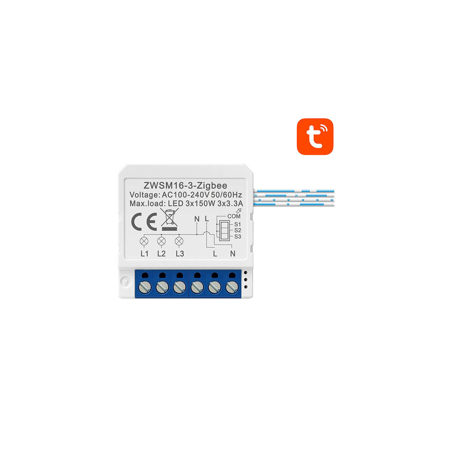 Smart Switch Module ZigBee Avatto ZWSM16-W3 TUYA