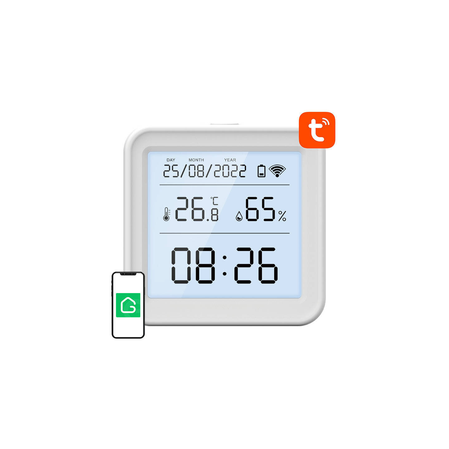 Smart temperature and humidity sensor WiFi Gosund S6 LCD Tuya