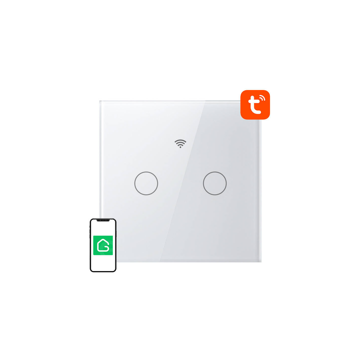 Smart Touch WiFi Light Switch Gosund SLS2 (Optional N, Dual) Tuya