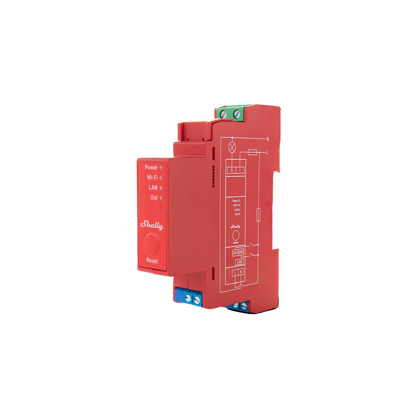 Shelly Pro 1PM DIN Rail Switch with Power measurement, 1 channel, WiFi/LAN