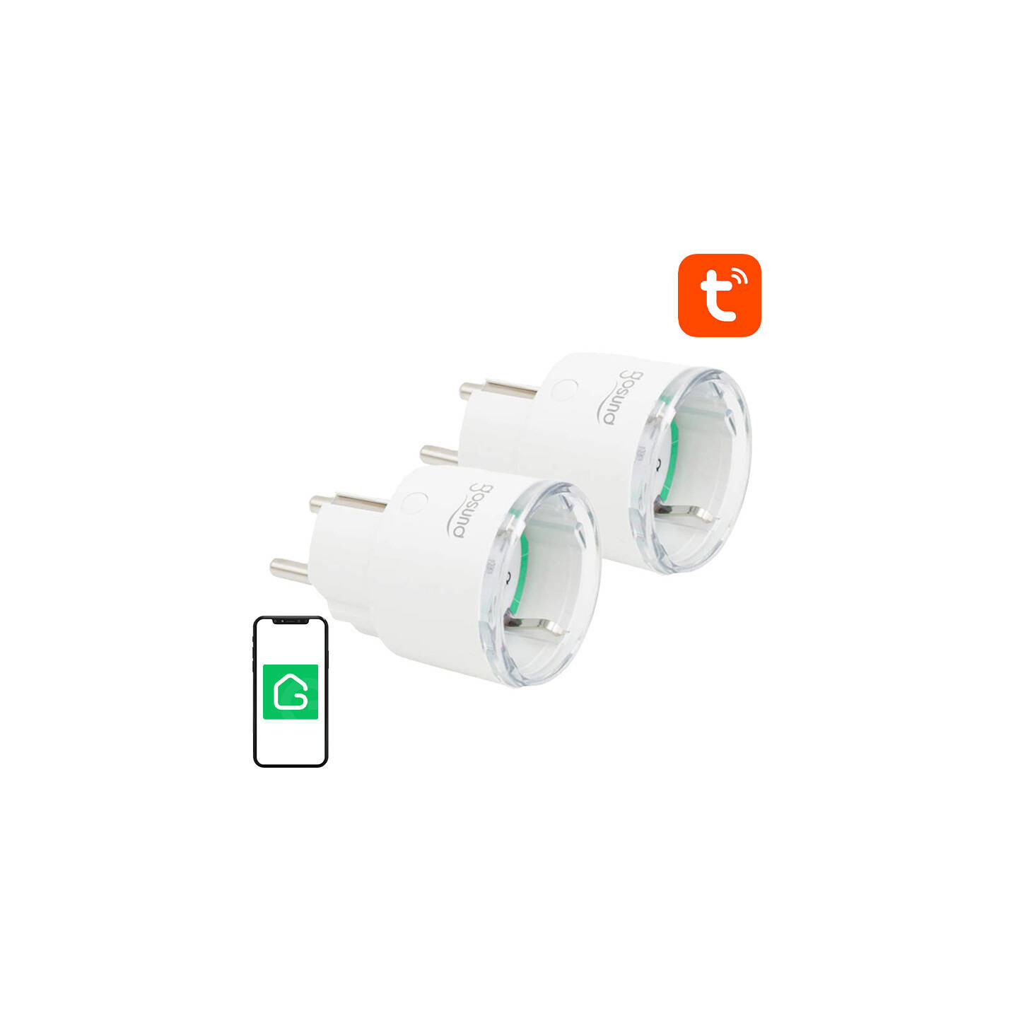 Smart plug WiFi Gosund SP111 3680W 16A, Tuya 2-pack