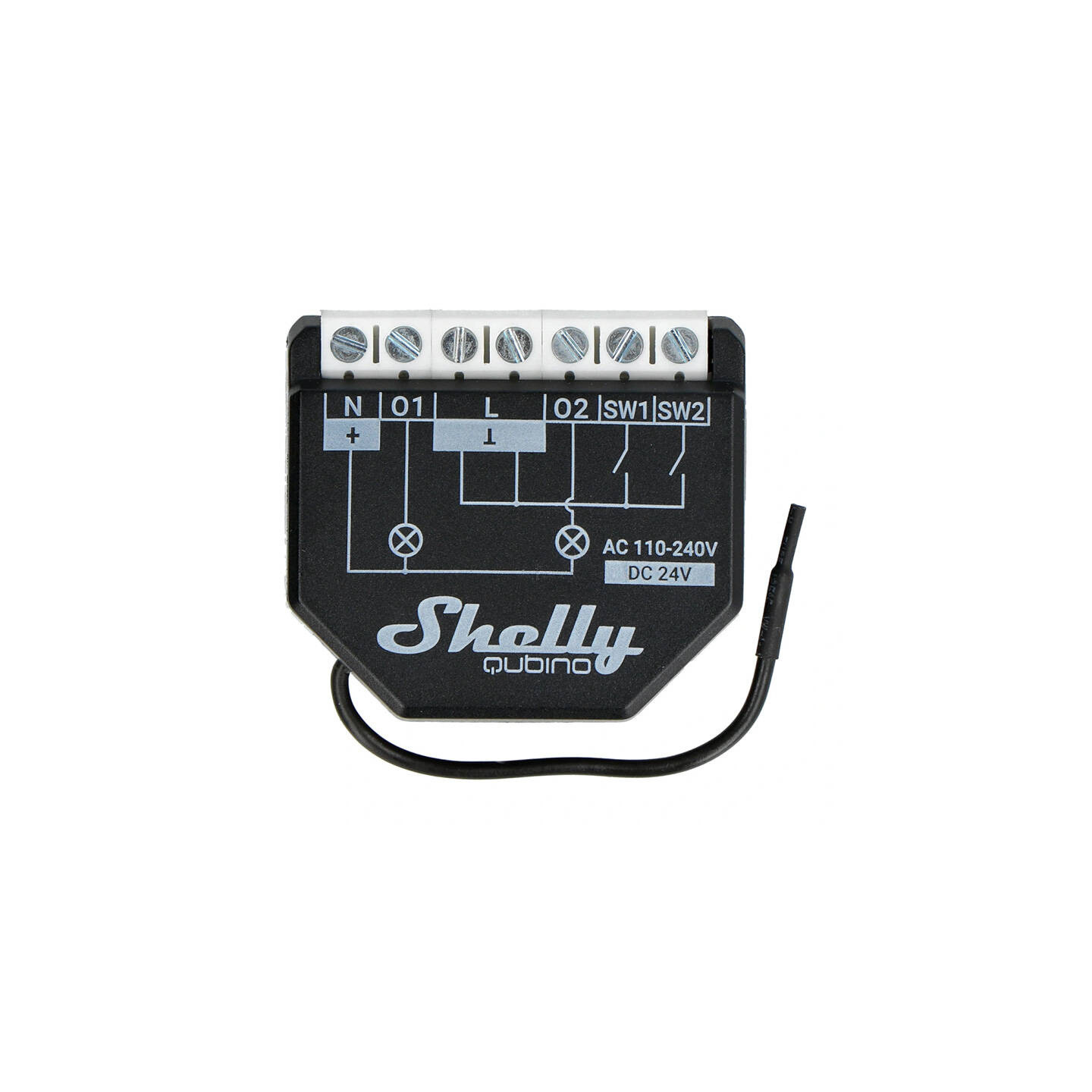 Shelly Qubino Wave2PM Controller, 2-channel, Z-Wave (Power measurement)