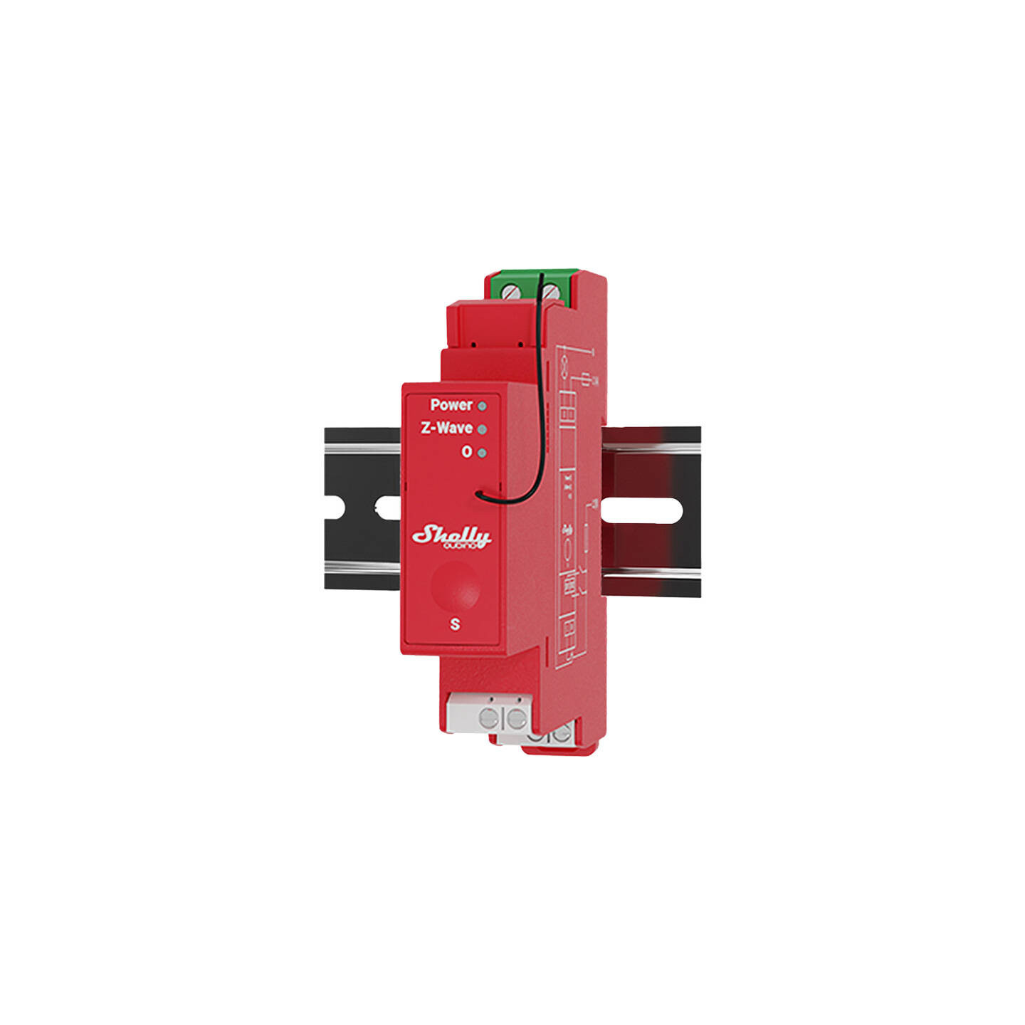 Shelly Qubino Pro 1PM DIN rail Relay, 1-channel, Z-Wave (Power measurement)