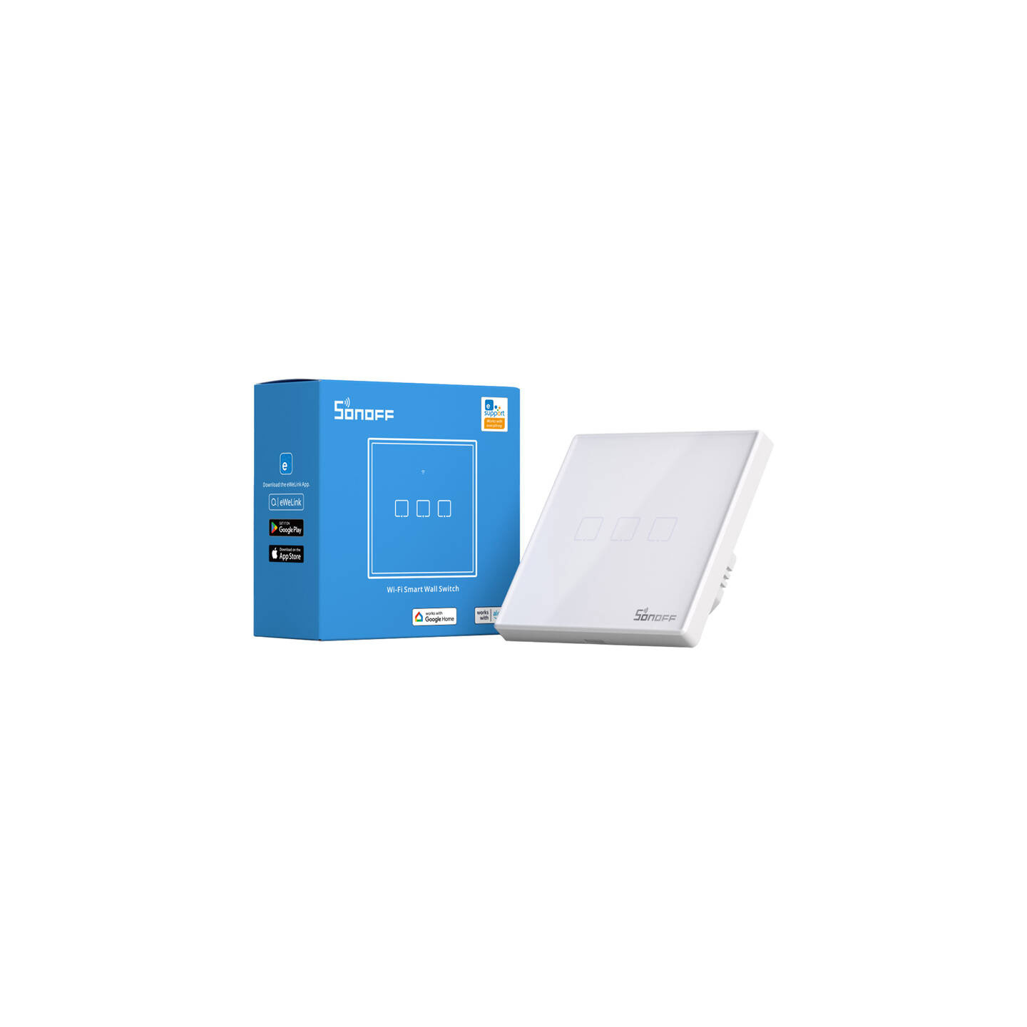 Smart Switch WiFi + RF 433 Sonoff T2 EU TX (3-channel) updated