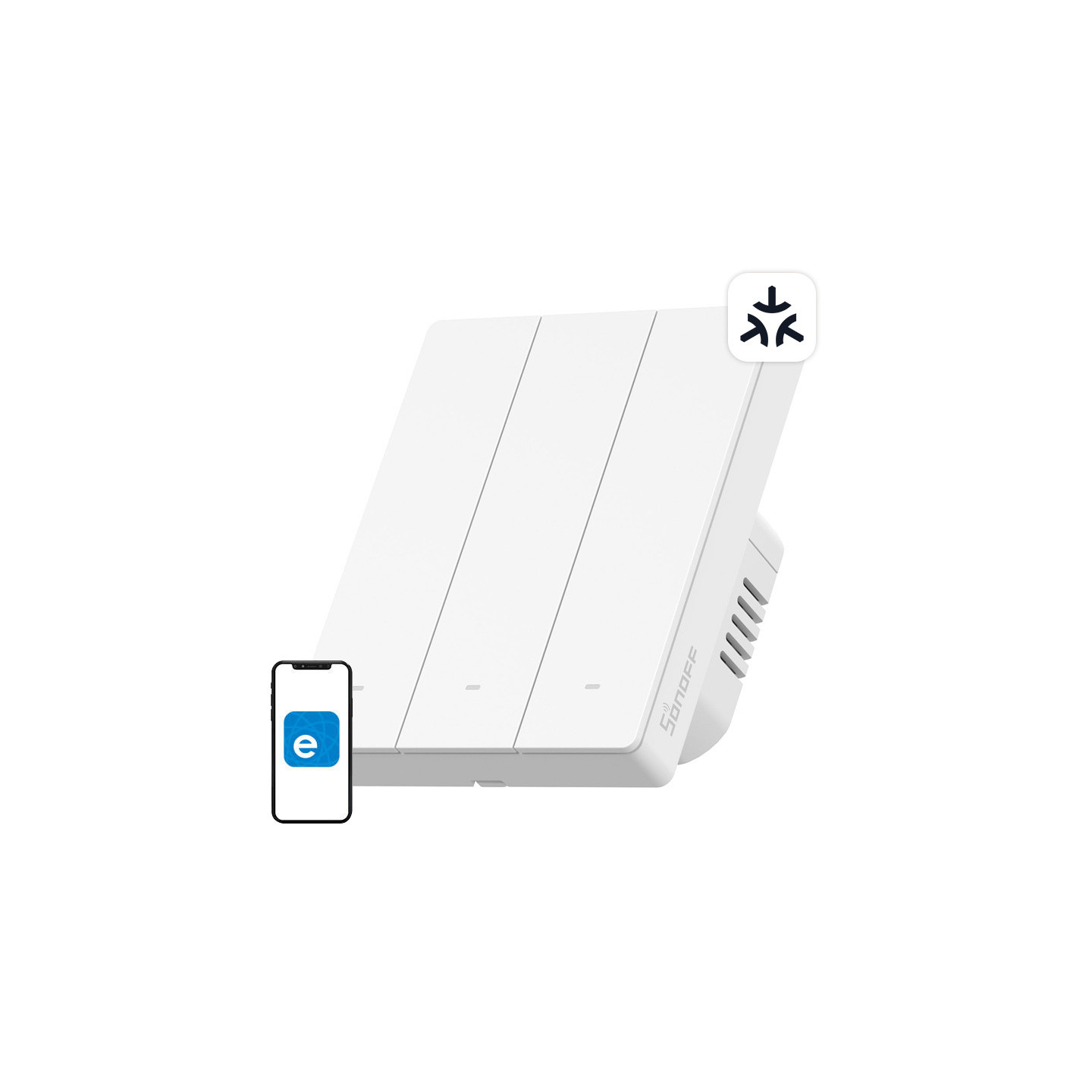 SONOFF M5-3C-80W WiFi Matter smart wall switch (3-channel, for frame)