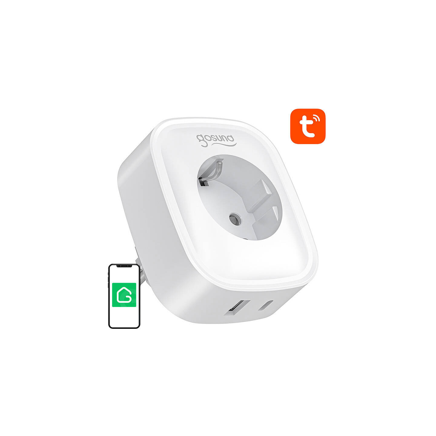 Gosund SP6 16A USB-C 20W Tuya smart WiFi/Bluetooth socket