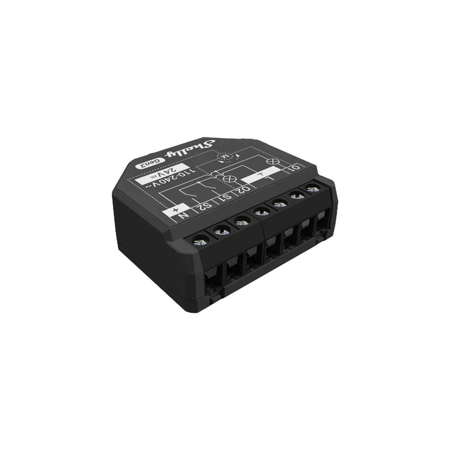 Shelly 2PM Gen3 2-channel Controller, WiFi/Bluetooth (energy measurement)