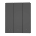 Smart WiFi wall switch SONOFF M5-3C-80 (3-channel, for frame, graphite)