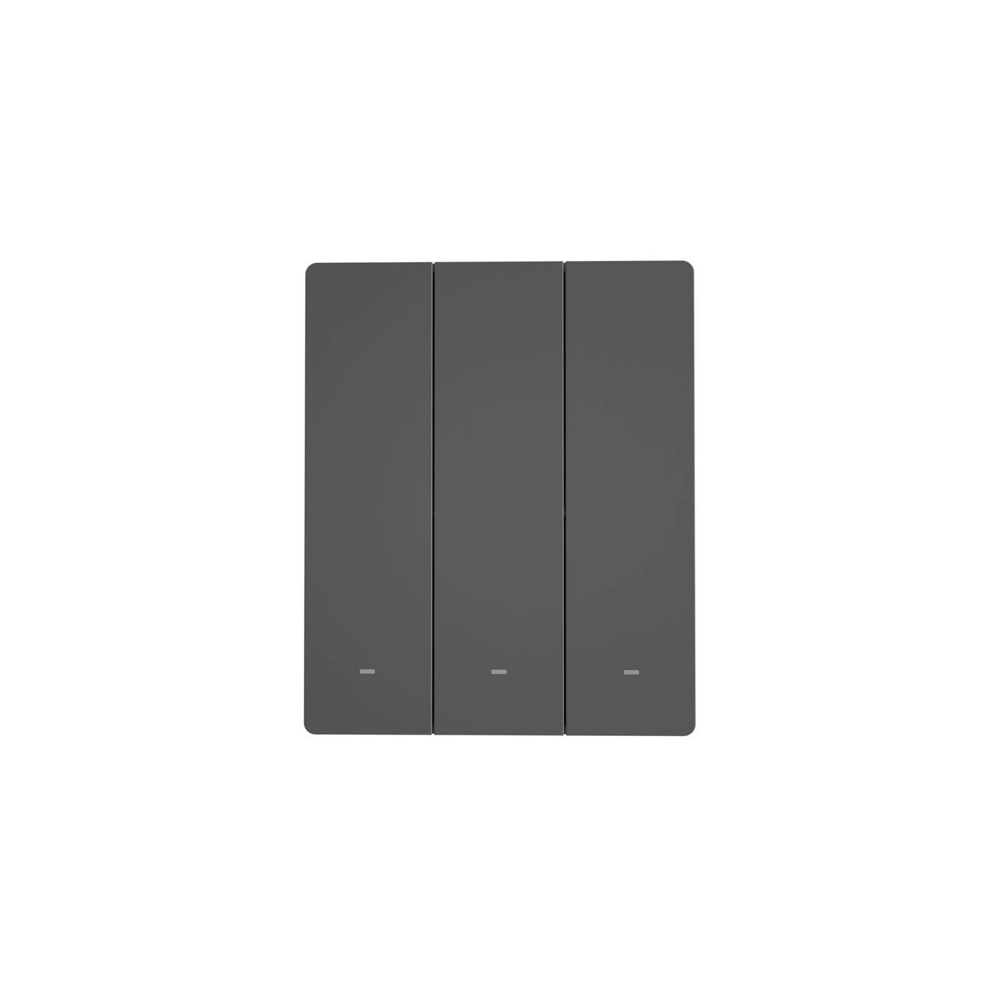 Smart WiFi wall switch SONOFF M5-3C-80 (3-channel, for frame, graphite)