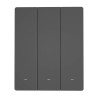 Smart WiFi wall switch SONOFF M5-3C-80 (3-channel, for frame, graphite)