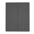 Smart WiFi wall switch SONOFF M5-2C-80 (2-channel, for frame, graphite)